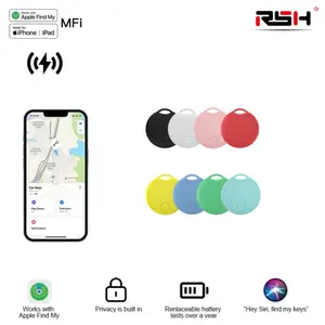 RSH SmartTrack Link (Black, 1-Pack), Works with Apple Find My (iOS only), Key Finder, Bluetooth Tracker for Earbuds and Luggage, Phone Finder, Water Resistant；