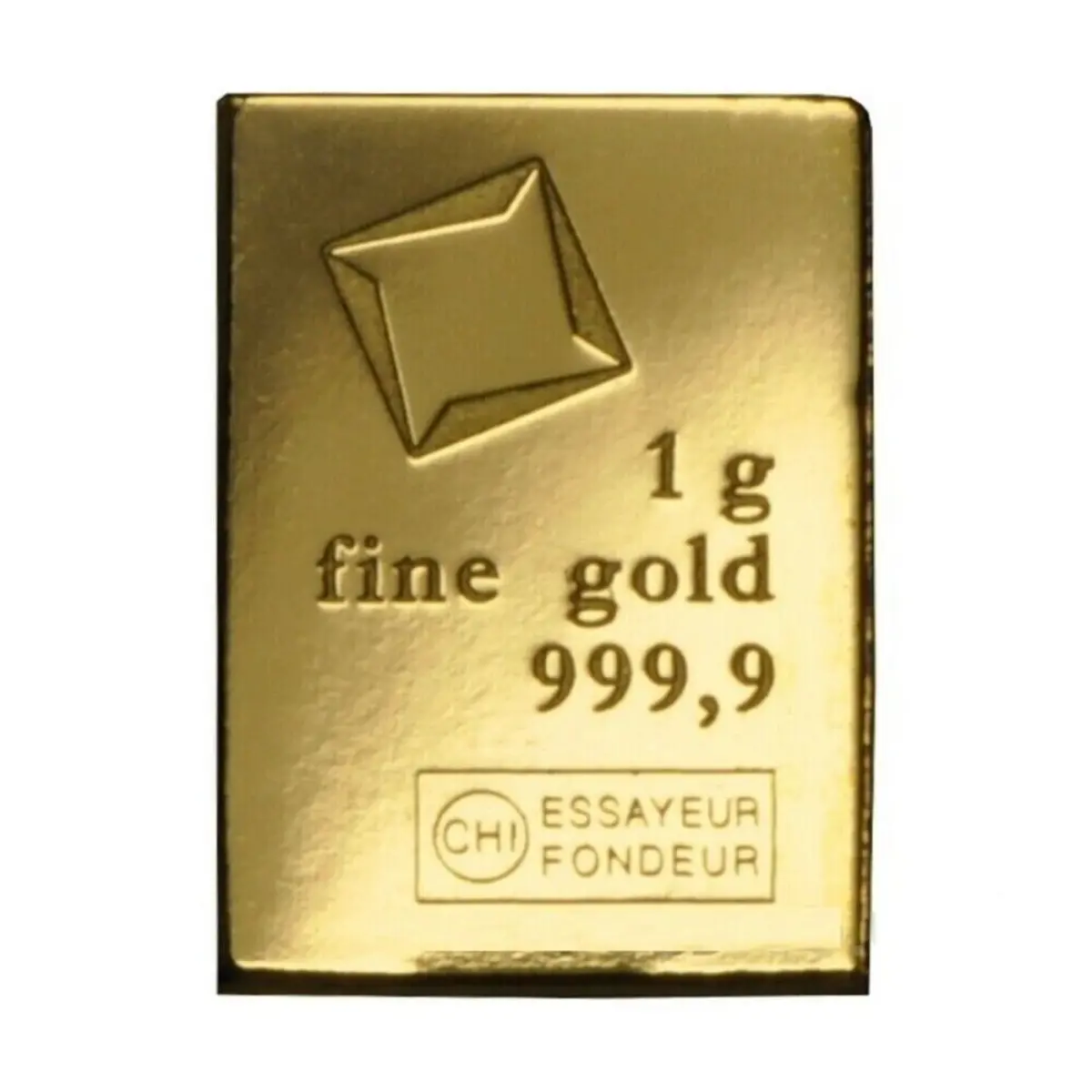 Valcambi Suisse 1 Gram Gold CombiBar .9999 Fine Gold Bar (From 25x1 Combibar)