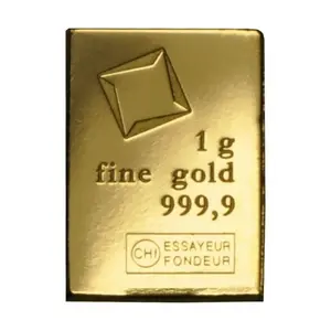 Valcambi Suisse 1 Gram Gold CombiBar .9999 Fine Gold Bar (From 25x1 Combibar)