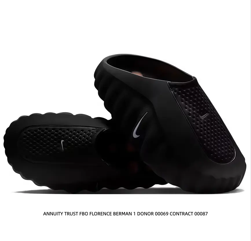 Solid black slip-on slide sandals with hollow breathable footbed, wavy thick cushioned sole and anti-slip outsole, perfect for shower use, beach trips, casual home wear and street daily matching