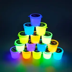15 Pack Glow in The Dark Slime, Crystal Galaxy Slime, Including Blue, Pink, Yellow, Orange etc, Party Favors, Soft and Non-Sticky, for Educational Stress Relief Toys for Girls Boys