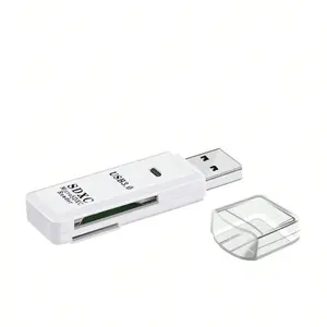 1 USB 3.0 2-In-1 Card Reader For SD/TF Cards- High Speed Memory Card Adapter (Compact & Portable)