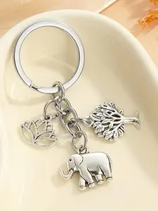 1/20pcs Silvery Elephant Keychain Pendant, Wedding Gifts, Backpack Accessories, Friendship Gifts