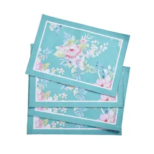 Esme Turquoise 4 Piece Placemat Set