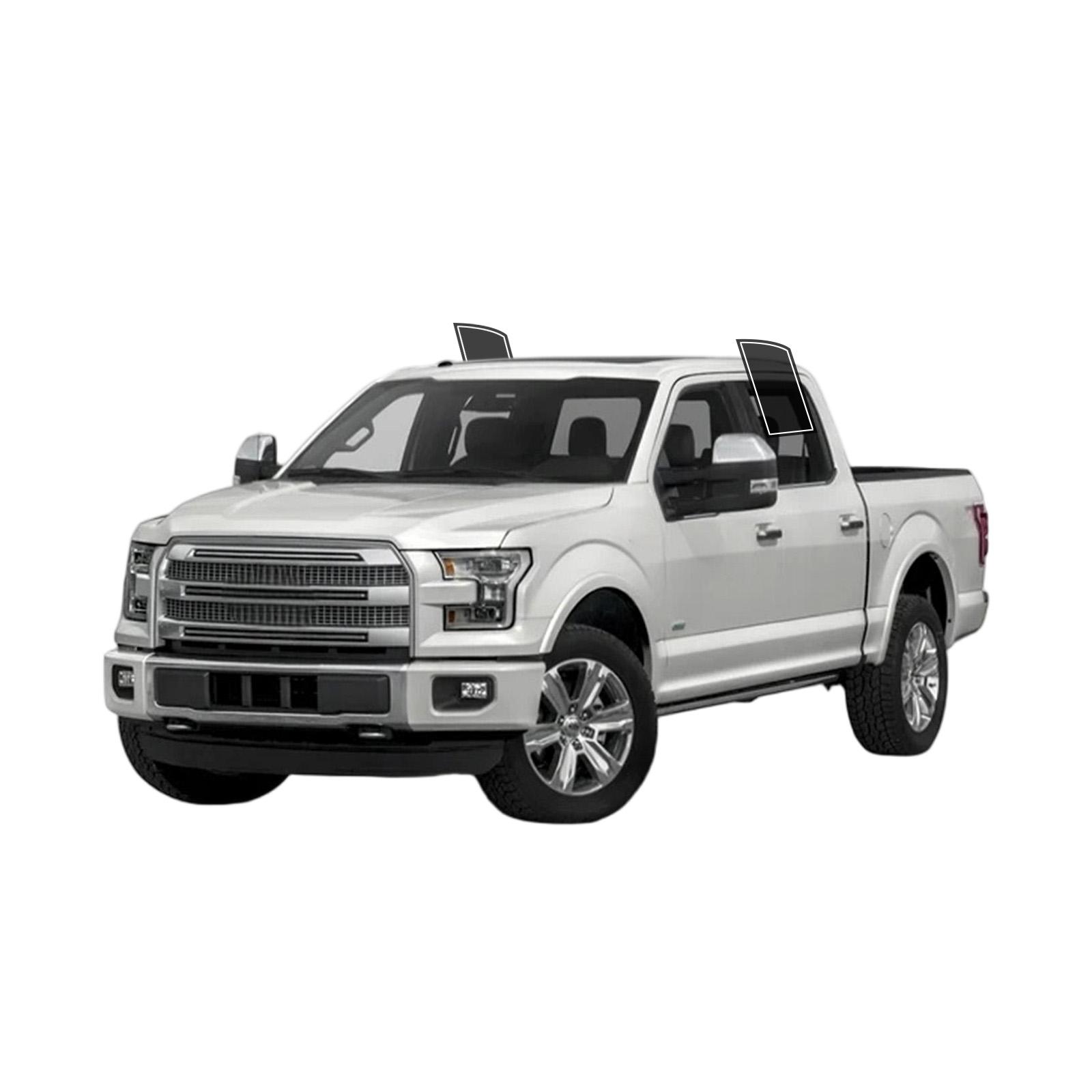 Precut Window Tint Film For Ford F150 Crew 2009-2014 Window 2Ply Anti-Shatter, UV Block, Privacy Protection, Easy Install, No Trimming Needed,Heat & Glare Reduction