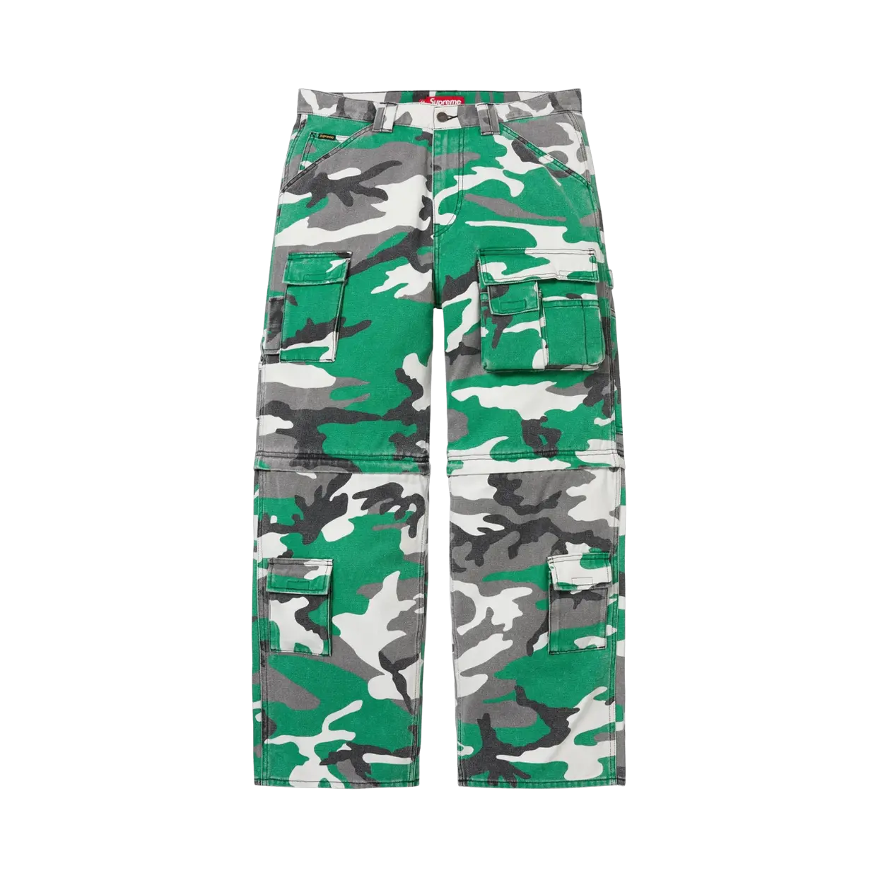 SUPREME PANT 'ZIP OFF UTILITY GREEN CAMO'
