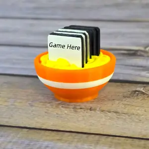 3D Printed Ramen Bowl Game Cartridge Holder – Cute Noodle Bowl Storage for Switch Compact