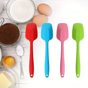 Set of 4 food grade scraper, cream scraper, Non-Stick Heat Resistant Scrapers and Rubber Spoons for Cooking and Baking Mixing Tools