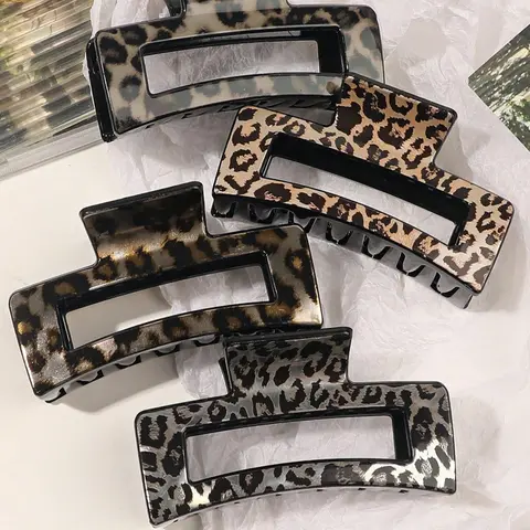【Black Friday】Leopard Print Hair Claw Clips Set, Casual Versatile Hair Accessories for Women, Suitable for Thick Hair, Fashion Decorative Hair Clips for Parties and Everyday Outfits