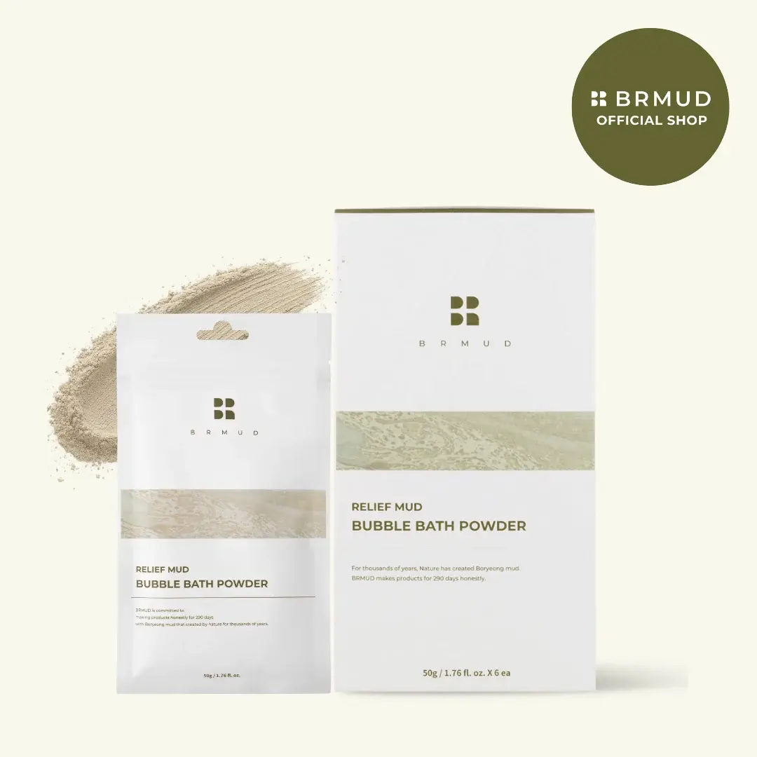 [Official BRMUD Partner] Relief Mud Bubble Bath Powder | Hypoallergenic Mud Powder Bubble Bath w/ 98% Nature-Derived Ingredients | Moisturizing & Foaming Bath Oil Control for All Skin (Pack of 6, 1.76 oz)