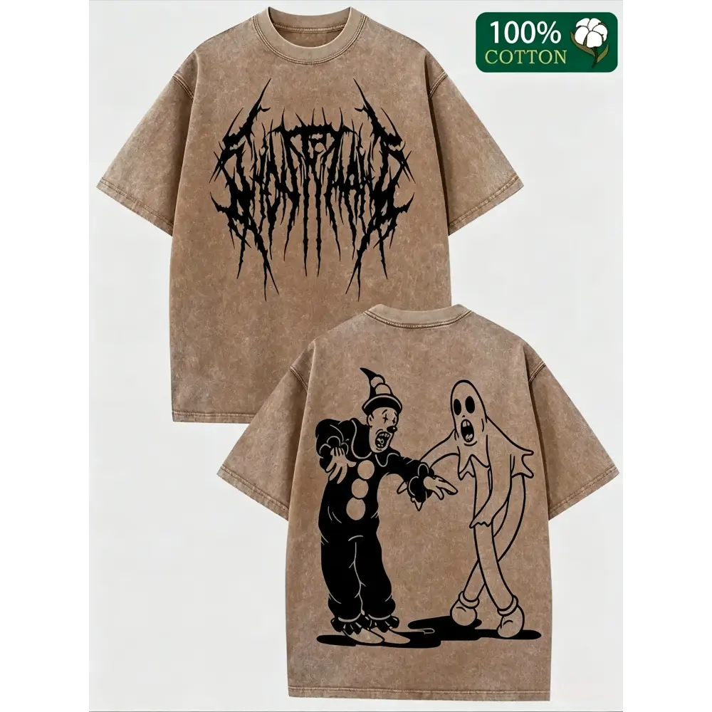 Men's Unisex Ghostmane Graphic Crew Neck Fashion T-Shirt - Soft Cotton Blend Short Sleeve Hoodie, Casual Halloween Top for Outdoors, Couples, Xxl, None