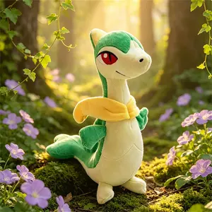 27*22cm Green Vine Snake Plush Toy, soft and fluffy stuffed animal, Cuddly stuffed animals, suitable for room decoration, children's birthday gift, Valentine's Day gift, Mother's Day gift