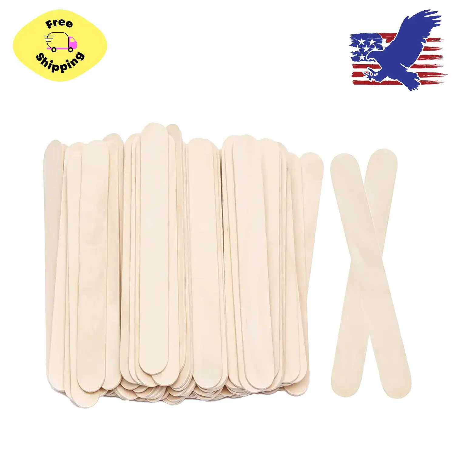 8”100Pcs Jumbo Wooden Craft Sticks, Popsicle Stick