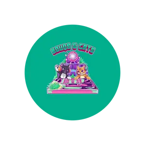 BOUQS&CATS Logo Circle Mini Sticker