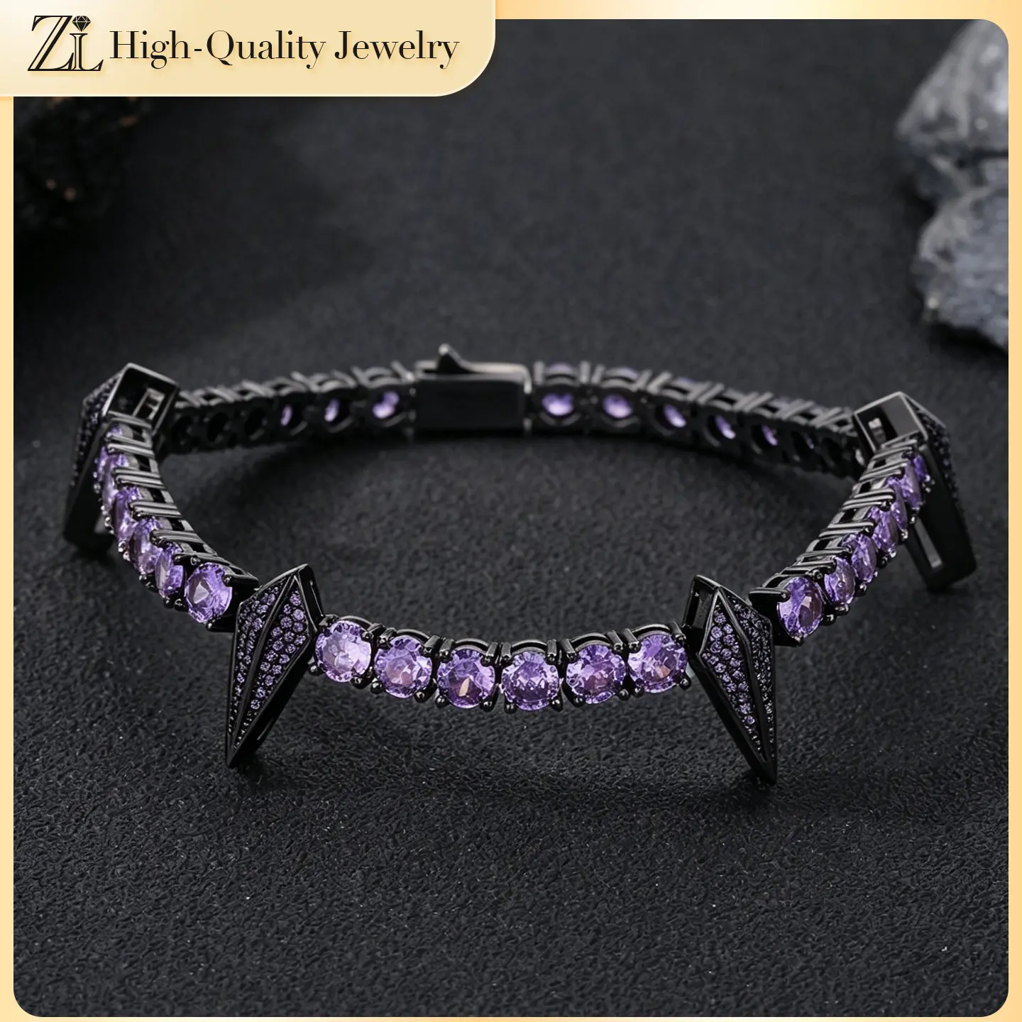 Men's 925 Silver Bracelets & Bangles, Iced Out Black Panther 5mm Cuban Chain Link, Hip Hop Accessories for Women, Jewelry with Gift Box, Jewelry For Women, 925 Real Silver Bracelets & Bangles, Cuban Chain Link Bracelets & Bangles