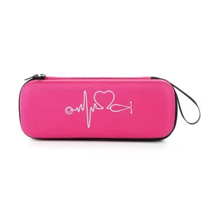 PrimPick Heartbeat type stethoscope storage box, 1-count dust-proof stethoscope carrying bag, durable and lightweight storage bag, medical diagnostic accessories travel carrying bag, storage bag