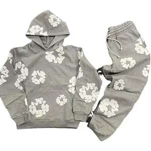 Sweater Cartoon Shark Print Round Neck Match Long Sleeve Oversized Pullover Top Harajuku Hip Hop Loose Knit Jumper