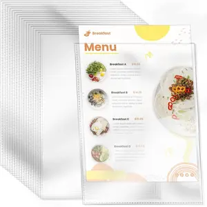 30 Pack No Holes Sheet Protectors, 8.5" x 11", Letter Size Heavy Duty Clear View Page Sleeves for Paper Document Artwork Protection