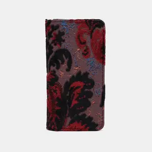 Burnout Velvet Revival Sephia Checkbook Cover