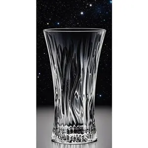 "Elegant 12-Inch Clear Glass Vase, Tall Lead-Free Crystal Centerpiece for Home Decor, Large Flower Holder for Dining Table, Modern Living Room Decoration, Reusable and Durable Design"