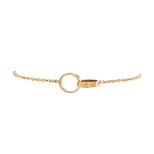 Pre-owned Cartier Love Interlocking Bracelet 18K Yellow Gold by Rebag
