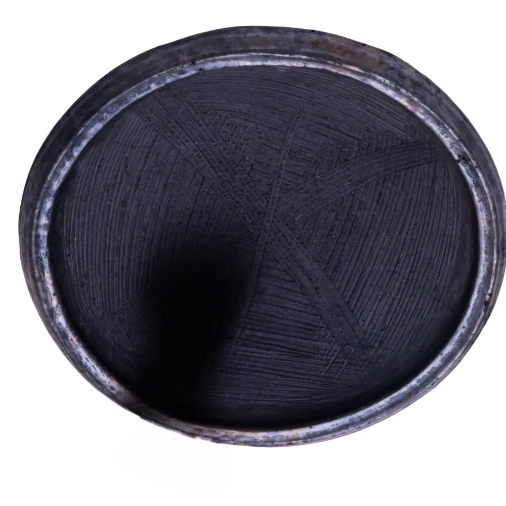 Handmade Asanka & Tapoli Set from Ghana – Traditional African Earthenware Bowl & Wooden Grinder for Fufu and Home Cooking