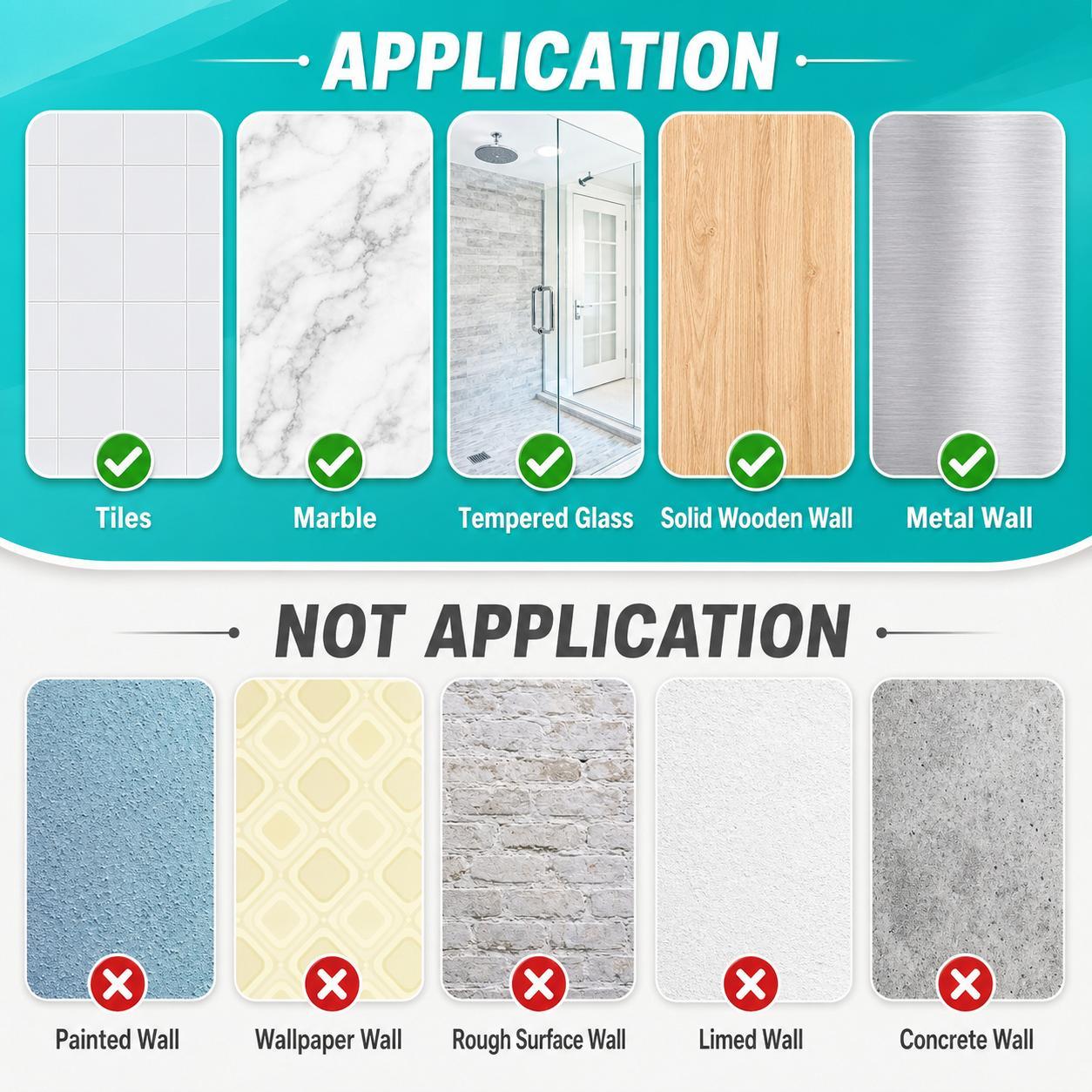 Snofrid Shower Caddy 6-Pack, Advanced Rustproof Design, No Drilling Adhesive Shelves, Rack with Soap Holder, Large Capacity Bathroom Organizers and Storage, Wall-Mounted Kitchen & Home Decor