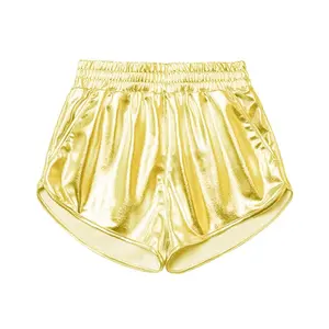 RETRO METALLIC SHORTS - GOLD