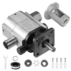 fathersdaygift VEVOR Hydraulic Wood Log Splitter Pump Kit, 13 GPM, 2 Stage 4000 PSI Aluminum Hydraulic Gear Pump, with Coupling Installation Base 1/2'' NPT Outlet 3600 RPM, for Small Engine Mounting Log Splitter
