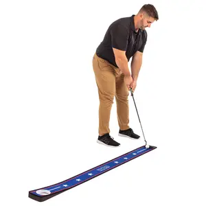 Izzo Golf Patriotic Putting Mat - 6" X 6' - Red/White/Blue