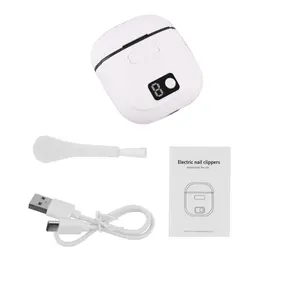 Rechargeable Electric Nail File for Thick Toenails & Fingernails - Heavy-Duty Electric Nail Drill with Type-C Charging Port, USB-Powered, Ergonomic Grip, LCD Display, Foldable Design, Compatible with Toenail and Fingernail