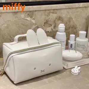 Kawaii Miffy Cute Handbag Cartoon Rabbit Portable Multifunctional High Capacity Cosmetics Storage Bag Girl Gift