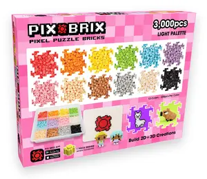 3000pc Pix Brix Container - Light Color Palette