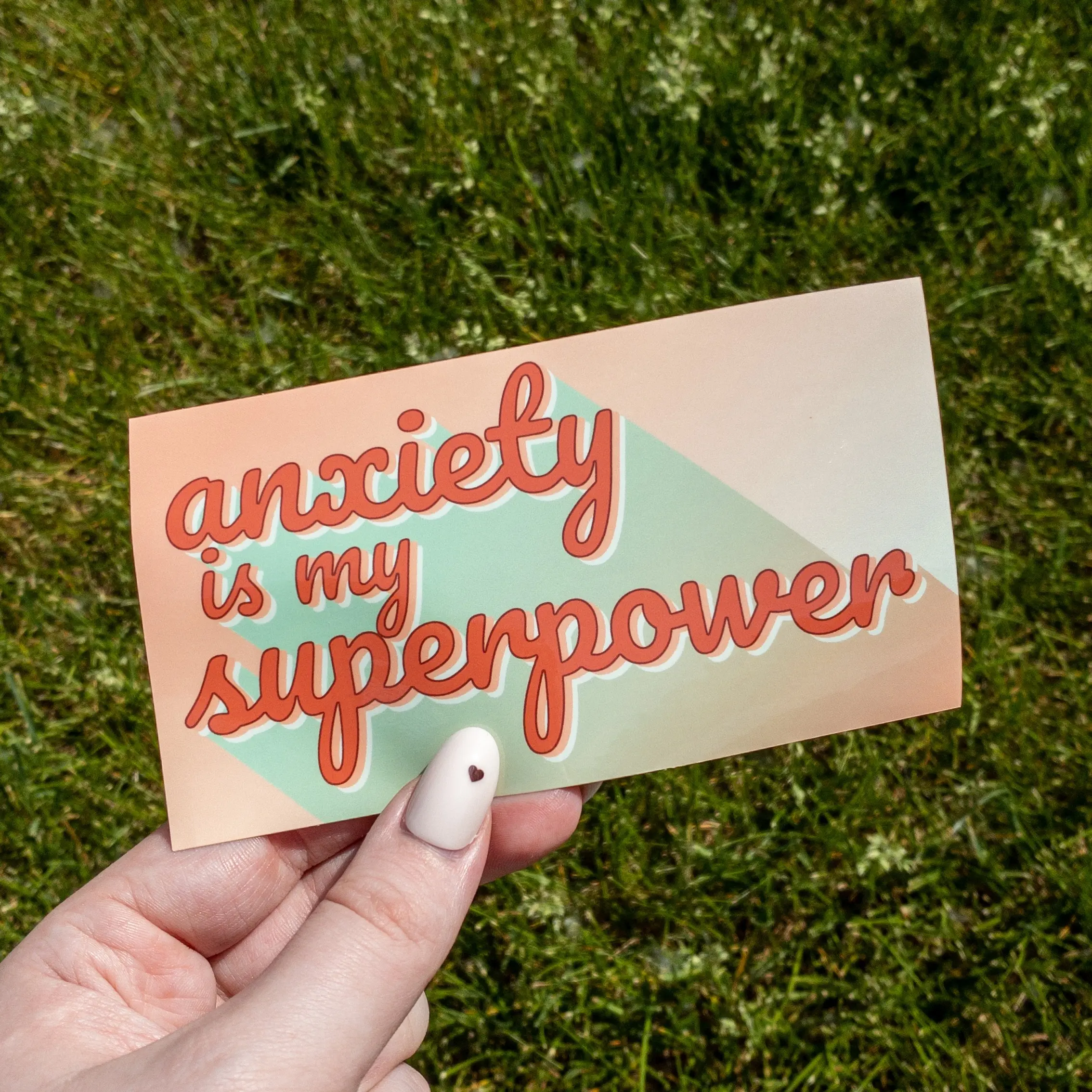 Anxiety Is My Superpower 5.5 in Vinyl Sticker