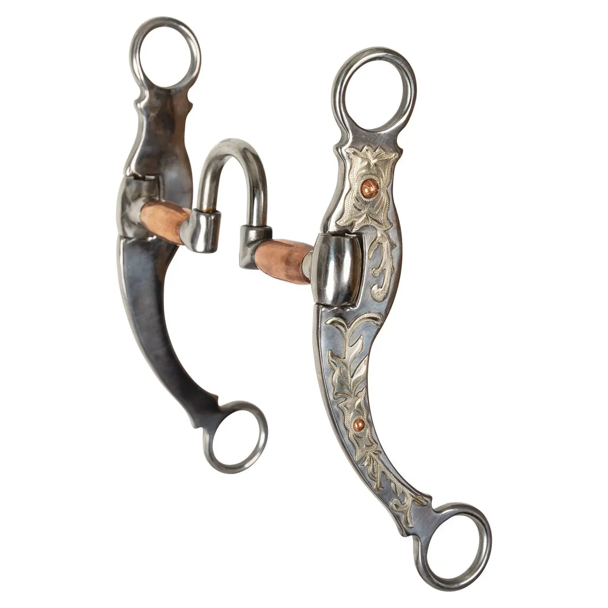 Schneiders Stainless Steel-Copper Roller Correction Horse Bit, Equestrian Tool for Enhanced Poll Flexion and Stability, Leverage
