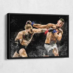 Conor McGregor vs Nate Diaz Poster Unframed Mixed Martial Arts Hand Made Poster Unframed s Poster Unframed Home Man Cave Gift Decor