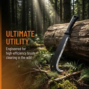 Professional Land Clearing Tool with Manganese Steel Eagle-Beak Blade 34 cm Ergonomic Handle Durable for Gardening Forestry Camping Efficient Weed Removal Lightweight Design