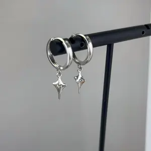 Star Dangle Drop Earrings for Men Women