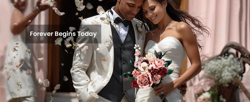 Supreowls Pink Rose Flower Bouquet Building Set, Elegant Botanical Blocks Kit for Adults & Women, Romantic Artificial Flowers for Home Decor, Valentine’s Day & Christmas & Anniversary Gift