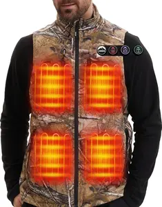 ARRIS Heated Hunting Vest for men, Size Adjustable 7.4V Camo Heating Vests with Battery for Hunting, Hiking
