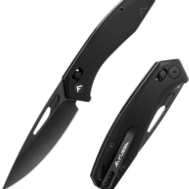 #toolupgrade FLISSA Folding Pocket Knife, EDC Knife with Axis Lock, 3.5 inch D2 Steel Blade, G10 Handle and Deep-carry Pocket Clip for Camping, Hiking, Outdoors and Daily Use