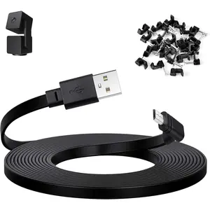 50 ft Extension  for  Cam Pan v3 Outdoor Camera, Long  USB Power Adapter Cord, 90- Black