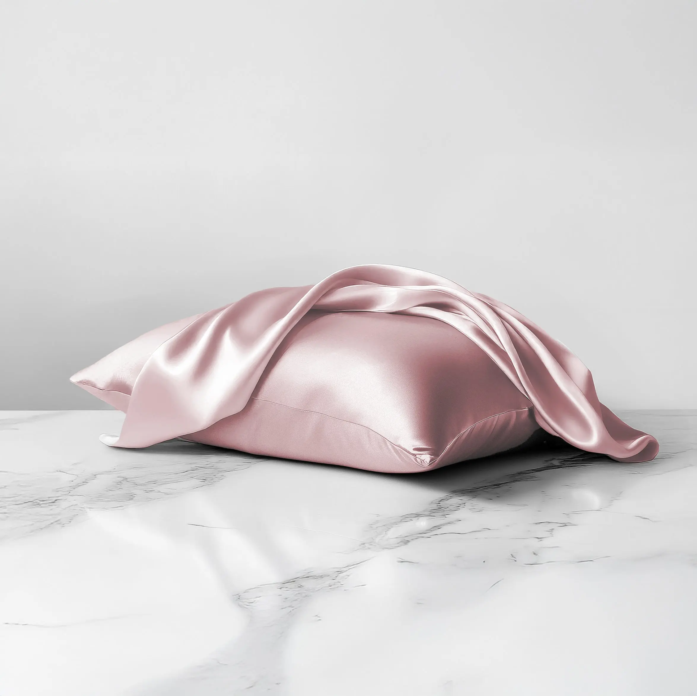 Rose pink 100% silk pillowcases infused with copper