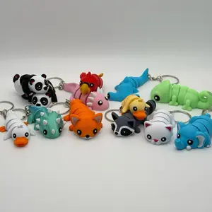 Pocket Pets - Animal Keychains - Articulated Fidget 3D Printed - Fun Gifts - Gifts for her - Backpack Keychain Durable Lightweight