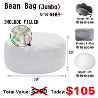 Jumbo White(Include Filler Upillow Blanket Carpet)