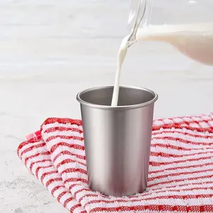 Stainless Steel Water Cup, Single Layer Beer Mug, Cold Drink Cup, Mouthwash Cup, Juice Cup, Restaurant Tea Cup, Wholesale Direct Supply