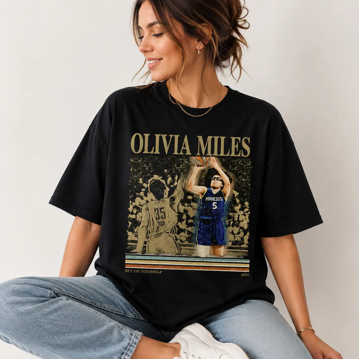 Bet On Your Self Olivia Miles Vs Azzi Fudd Women Basketball T-Shirt