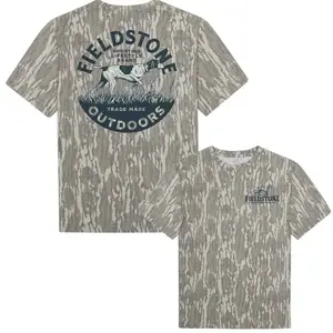 Fieldstone The Outdoors Tee - Mossy Oak Washed Bottomland Mallard Tee, Hunting Shirt, Mossy Oak Shirt, 3D Camo Style T-Shirt, Gift For Men