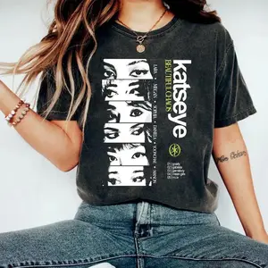 Vintage Katseye Shirt, Kpop Graphic Tee, Beautiful Chaos 90s Retro T-shirt, Eyekon Fan Gift, Oversized Aesthetic Top