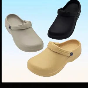 Professional Chef Clogs for Women, Minimalist EVA Work Shoes, Non-Slip Waterproof Medical Nursing Shoes, All-Season Slip-On Service Footwear with TPR Sole - Hand Washable, Quanzhou-Origin warm slipper